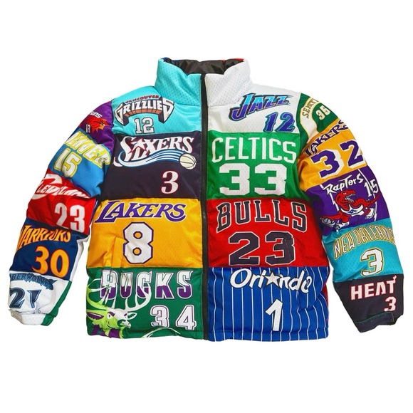 BRAND NEW 🏀 NBA Puffer Jacket Mens Size L - Picture 1 of 6